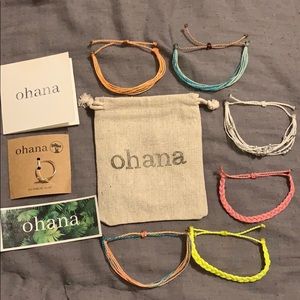 6 Ohana bracelets plus lightning bolt ring